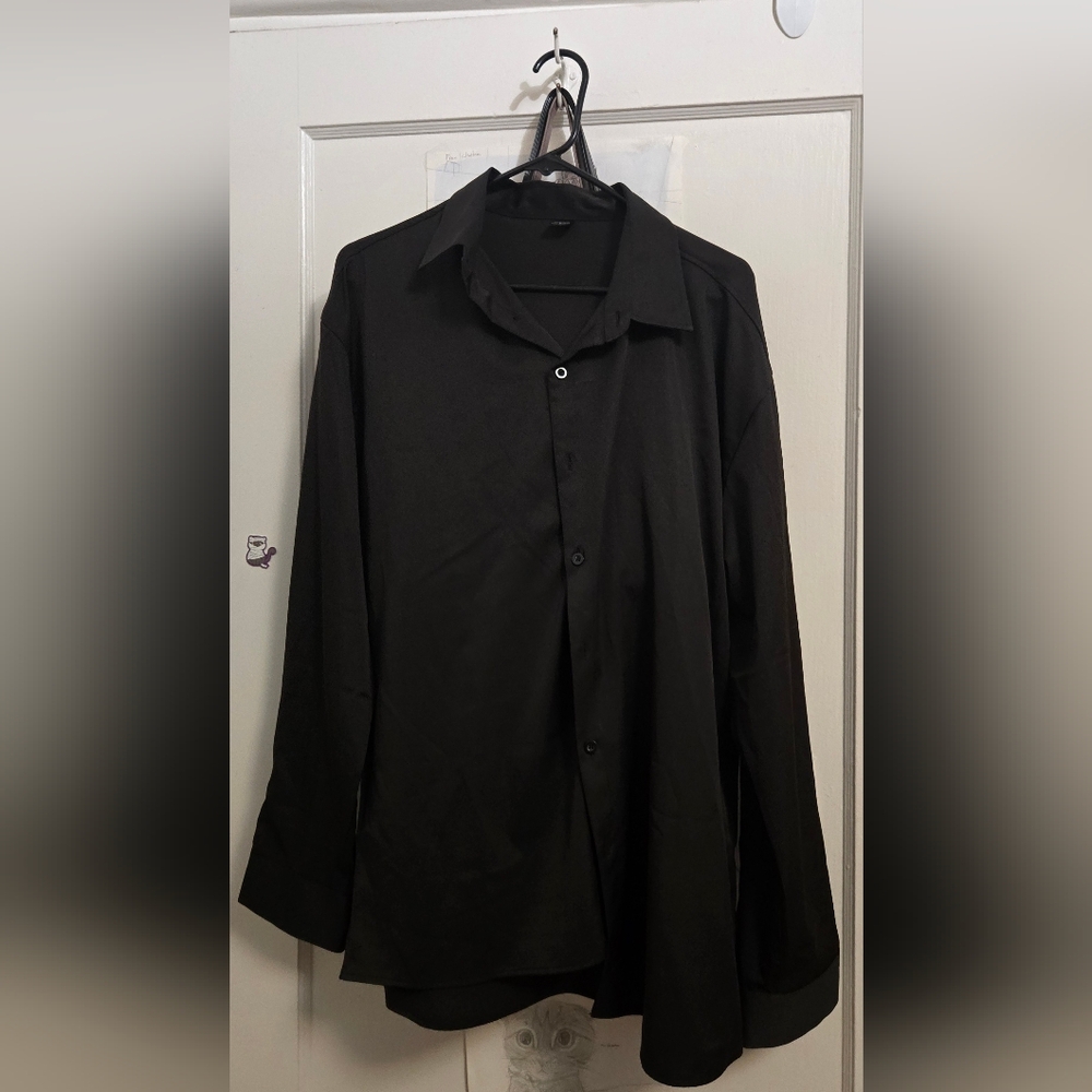 Classic Black Casual Button Down Shirt